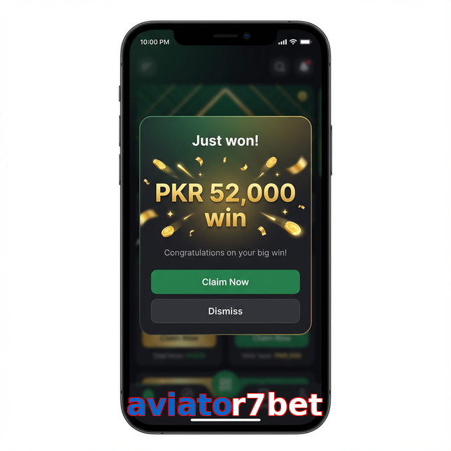 Main screen of Aviator7bet win page for PK players